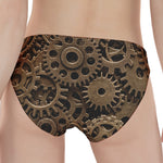 Steampunk Brass Gears And Cogs Print Women's Panties