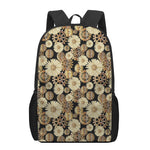 Steampunk Chamomile Pattern Print 17 Inch Backpack