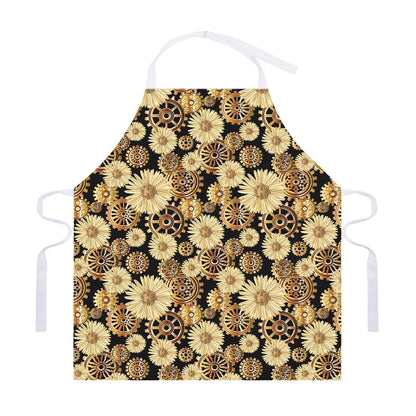 Steampunk Chamomile Pattern Print Adjustable Apron