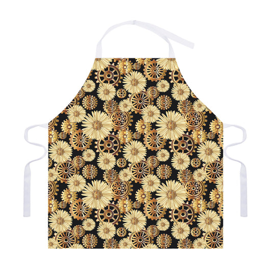 Steampunk Chamomile Pattern Print Adjustable Apron
