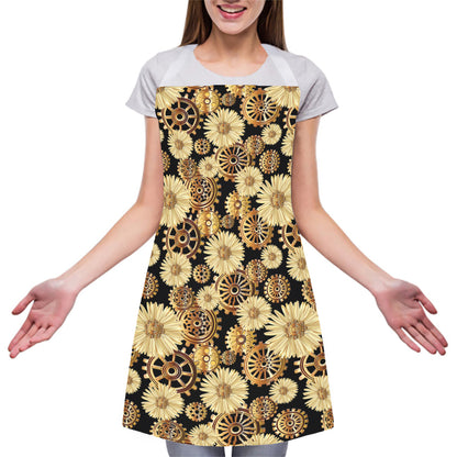 Steampunk Chamomile Pattern Print Adjustable Apron