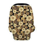 Steampunk Chamomile Pattern Print Baby Seat Cover