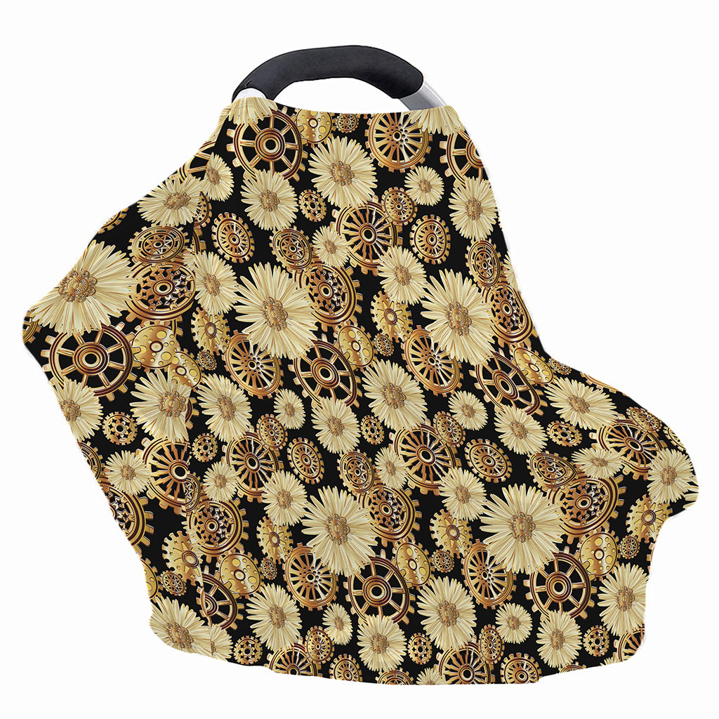 Steampunk Chamomile Pattern Print Baby Seat Cover