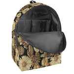 Steampunk Chamomile Pattern Print Backpack