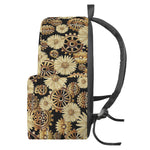 Steampunk Chamomile Pattern Print Backpack