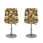 Steampunk Chamomile Pattern Print Bar Stool Covers
