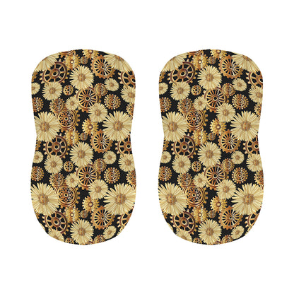 Steampunk Chamomile Pattern Print Bar Stool Covers