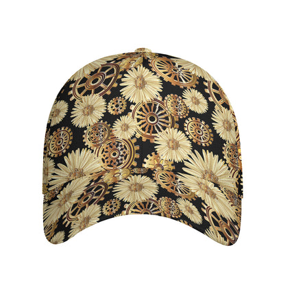 Steampunk Chamomile Pattern Print Baseball Cap