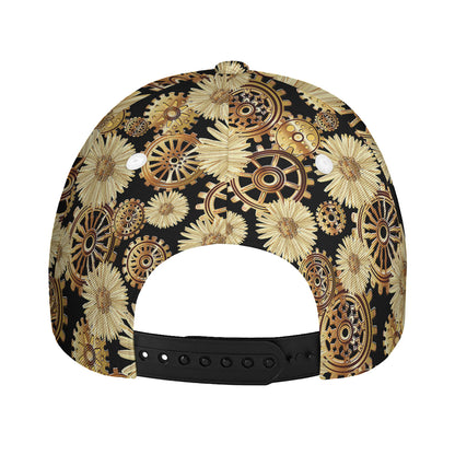 Steampunk Chamomile Pattern Print Baseball Cap