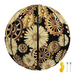 Steampunk Chamomile Pattern Print Basketball