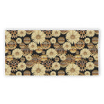 Steampunk Chamomile Pattern Print Beach Towel