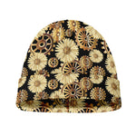 Steampunk Chamomile Pattern Print Beanie