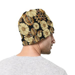 Steampunk Chamomile Pattern Print Beanie