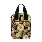 Steampunk Chamomile Pattern Print Bible Tote Bag