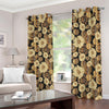 Steampunk Chamomile Pattern Print Blackout Grommet Curtains