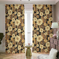 Steampunk Chamomile Pattern Print Dimout Pencil Pleat Curtains