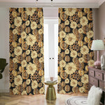 Steampunk Chamomile Pattern Print Blackout Pencil Pleat Curtains