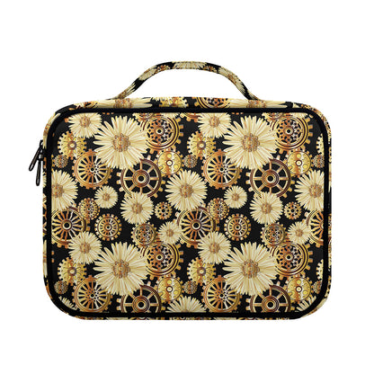 Steampunk Chamomile Pattern Print Briefcase Bible Bag