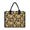 Steampunk Chamomile Pattern Print Canvas Tote Bag