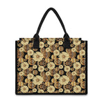 Steampunk Chamomile Pattern Print Canvas Tote Bag