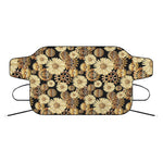 Steampunk Chamomile Pattern Print Car Windshield Snow Cover