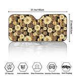 Steampunk Chamomile Pattern Print Car Windshield Sun Shade