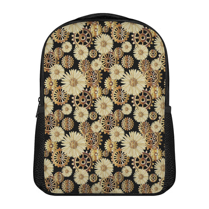 Steampunk Chamomile Pattern Print Casual Backpack