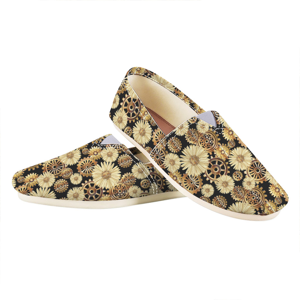 Steampunk Chamomile Pattern Print Casual Shoes