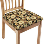Steampunk Chamomile Pattern Print Chair Cushion Cover