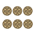 Steampunk Chamomile Pattern Print Coaster Set