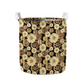 Steampunk Chamomile Pattern Print Collapsible Laundry Basket