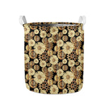 Steampunk Chamomile Pattern Print Collapsible Laundry Basket
