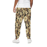 Steampunk Chamomile Pattern Print Cotton Pants