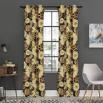 Steampunk Chamomile Pattern Print Curtain