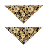 Steampunk Chamomile Pattern Print Dog Bandana