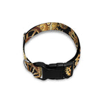 Steampunk Chamomile Pattern Print Dog Collar