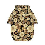 Steampunk Chamomile Pattern Print Dog Zip Up Hoodie