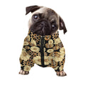 Steampunk Chamomile Pattern Print Dog Zip Up Jacket