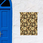 Steampunk Chamomile Pattern Print Garden Flag