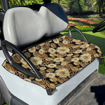 Steampunk Chamomile Pattern Print Golf Cart Seat Cover