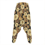 Steampunk Chamomile Pattern Print Hammer Pants