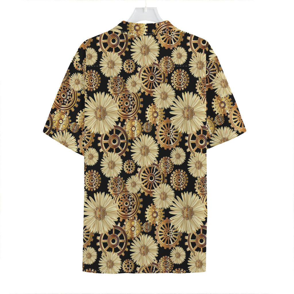 Steampunk Chamomile Pattern Print Hawaiian Shirt