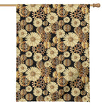 Steampunk Chamomile Pattern Print House Flag