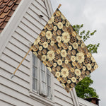 Steampunk Chamomile Pattern Print House Flag