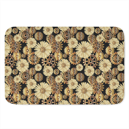 Steampunk Chamomile Pattern Print Indoor Door Mat