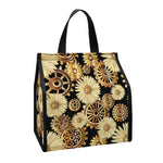 Steampunk Chamomile Pattern Print Insulated Lunch Tote