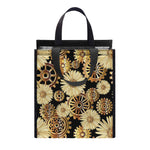 Steampunk Chamomile Pattern Print Insulated Lunch Tote
