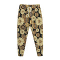 Steampunk Chamomile Pattern Print Jogger Pants
