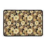 Steampunk Chamomile Pattern Print Kitchen Mat