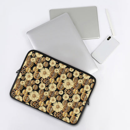Steampunk Chamomile Pattern Print Laptop Sleeve